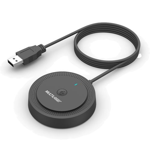 Microfone Com Fio Conference Omnidirecional Conexão USB Cabo de 2m Botão Mudo Preto - PH362OUT [Reembalado]