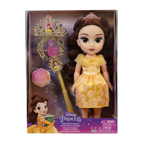 Boneca Princesas Disney Bela com varinha e tiara Multikids  - BR2328