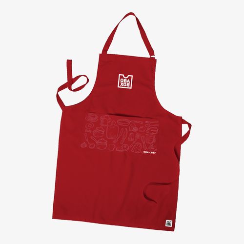 Avental Unissex Vermelho Obabox - 27605OUT [Reembalado]