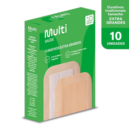 Curativo Extra Grande Caixa com 10uni. Multi Saúde - HC497OUT [Reembalado]