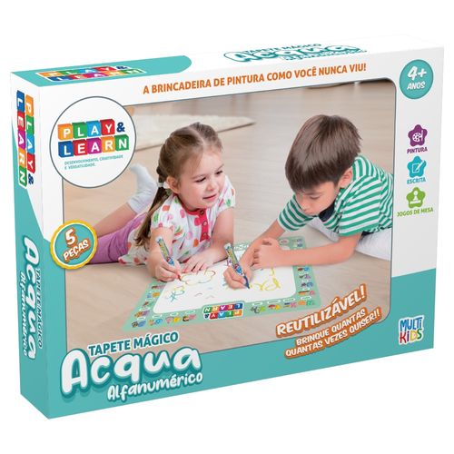 Tapete Mágico Acqua Play & Learn Alfanumérico 32X44cm Multikids - BR1745OUT [Reembalado]
