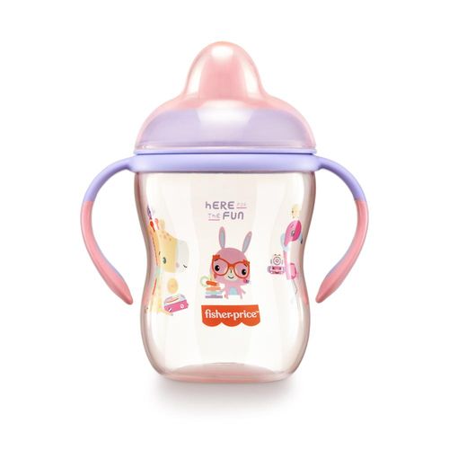 Copo de Treinamento com Bico Semi-rígido First Moments 270ml Rosa Fisher Price - BB1015