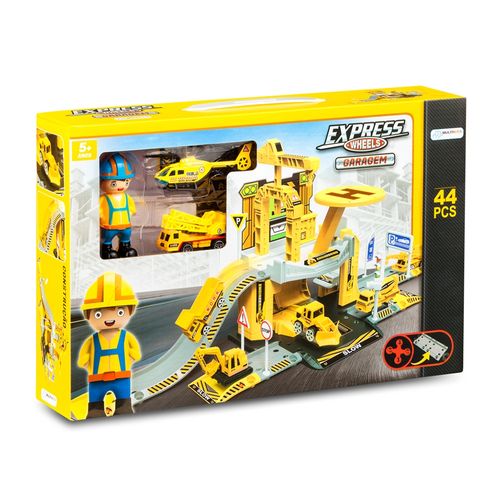 Garagem de Carrinhos Construção Express Wheels 44 Peças Mutikids - BR1239