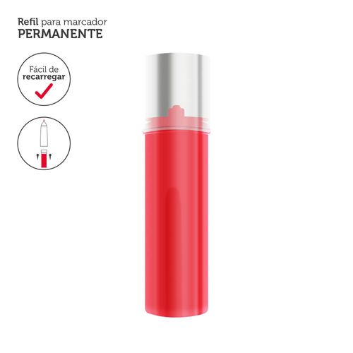 Refil Para Marcador Permanente 3,5ml Vermelho 12 unidades Keep - MR016OUT [Reembalado]