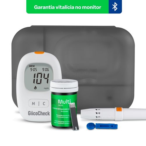 Monitor De Glicemia Glicocheck Care Plus - Bluetooth -  Multi Saúde - HC488OUT [Reembalado]