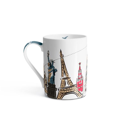 Caneca de Porcelana Viagem 370ml Up Home - UD245OUT [Reembalado]