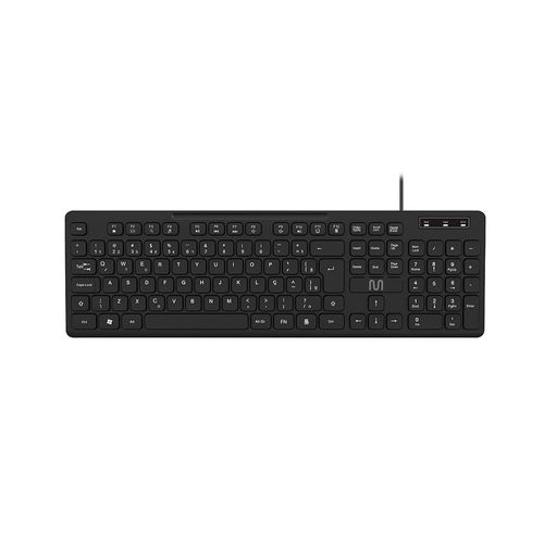 Teclado Com Fio  Multimídia Cabo de 180cm Teclas Redondas USB Preto - TC294OUT [Reembalado]