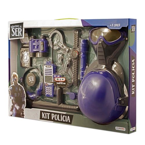 Kit Brincando de Ser Polícia Multikids - BR965OUT [Reembalado]