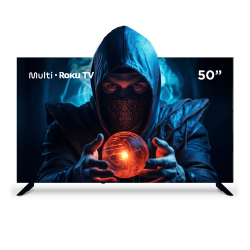 Multi Roku TV 50" Smart com imagem 4K 4 HDMI 2 USB compatível com Alexa e Google Home - TL059MOUT [Reembalado]