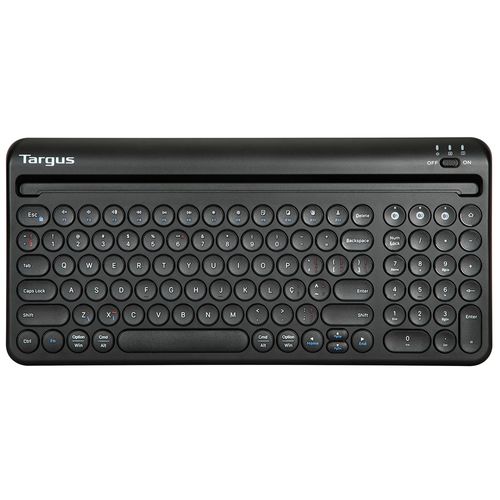 Teclado Sem Fio Apoio Para Tablet Antimicrobiano Dual Mode Bluetooth 5.1 até 3 Dispositivos Targus - AKB867