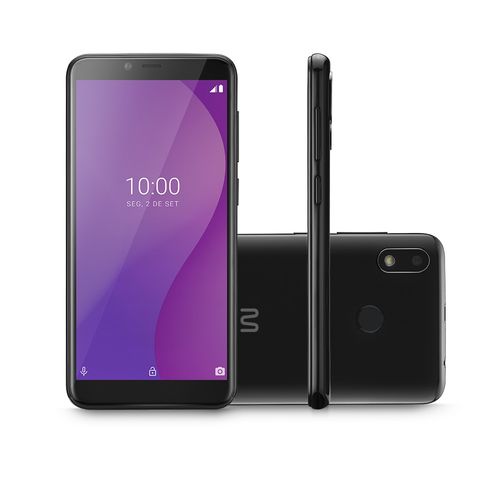 Smartphone Multilaser G 4G 32GB Wi-Fi Tela HD+ 5.5 pol. Dual Chip 1GB RAM Câmera 5MP + Selfie 5MP Android 9 - Preto - P9132