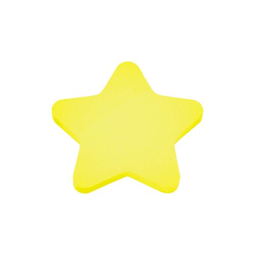 Bloco Adesivo Estrela 70x70mm Amarelo Neon 50 Folhas Keep - EI026OUT [Reembalado]