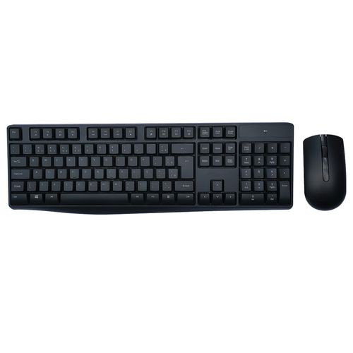 Kit Combo Teclado e Mouse Sem Fio Slim Sem Marca Multimídia Conexão Usb 1600dpi c/ Pilha Inclusa Preto - TC269