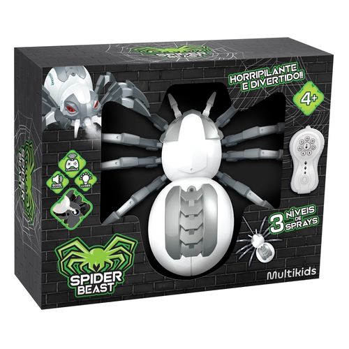 Aranha de Controle Remoto Spider Beast Multifunções com Spray Multikids - BR2134OUT [Reembalado]