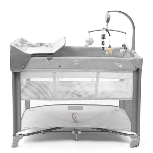Berço Desmontável DayDream 0-15 Kg Cinza Multikids Baby - BB404OUT [Reembalado]