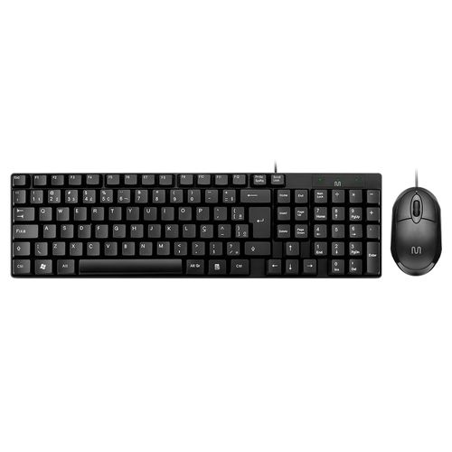 Teclado e Mouse com Fio Usb Cabo De 120cm 1200dpi Teclas Chocolate - TC309