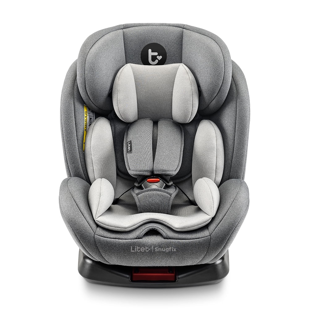 Cadeirinha Infantil para carro 0-36 Kgs Isofix Com Rotação Snugfix Preta e Cinza Litet - BB455OUT [Remanufaturado]