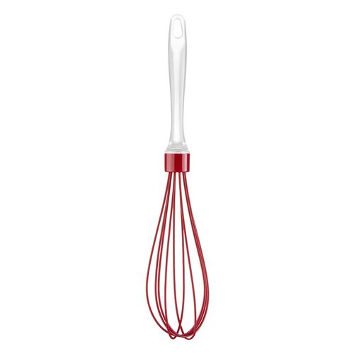 Bate Clara Silicone Cabo Acrílico Vermelho Up Home - UD179