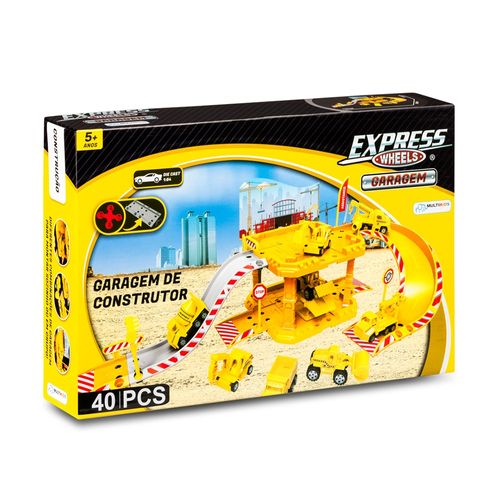 Garagem Construcao  Express Wheels 40 Pecas Multikids - BR1236