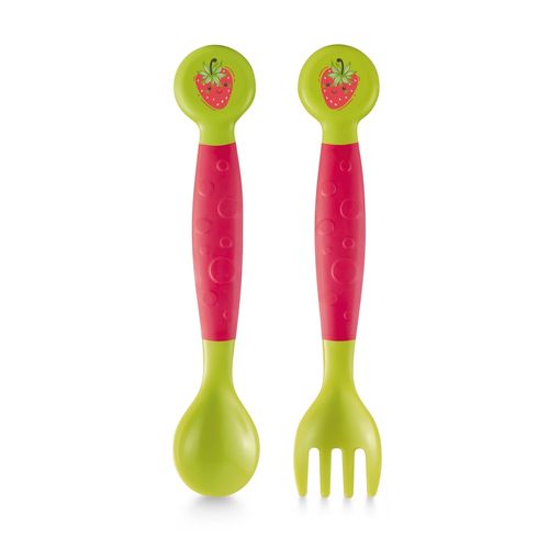 Garfo e Colher Flexíveis Funny Meal Ms Berry Multikids Baby - BB1141