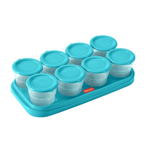 Potes para Congelar Papinha na Bandeja Prep & Fresh Azul Fisher Price - BB1080