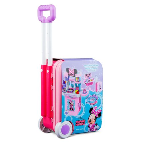 Maleta de Viagem Minnie Cozinha Playset 3 em 1 Multikids - BR1298