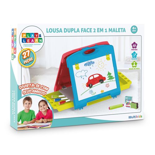 Lousa Magica Maleta 2 em 1 Play e Learn Multikids - BR1215