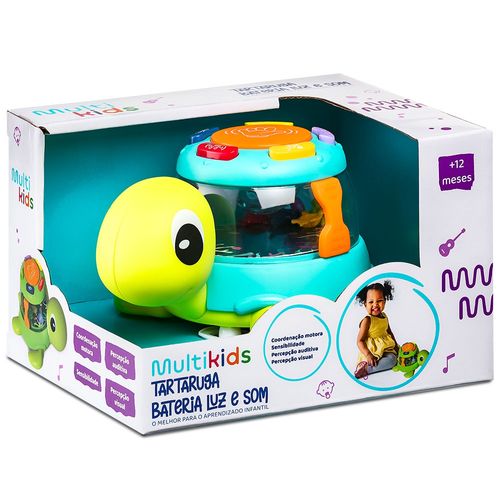 Tartaruga Bateria Com Luz e Som Multikids Primeira Infância - BR2093