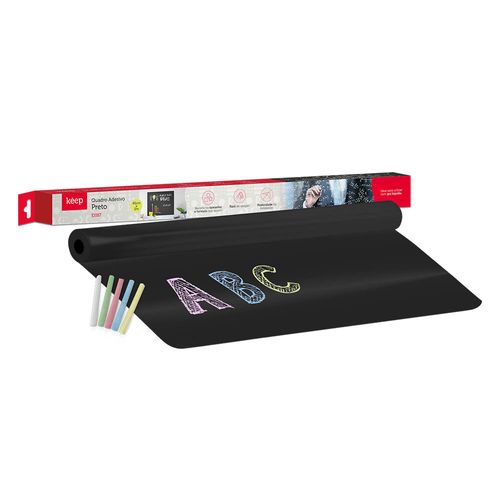 Quadro Adesivo 45cmx2m Preto Keep - EI057