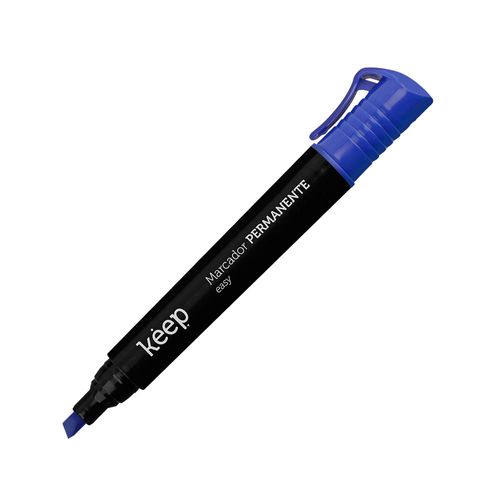 Pincel Marcador Permanente Easy Azul Caixa Com12 Unidades Keep - MR050