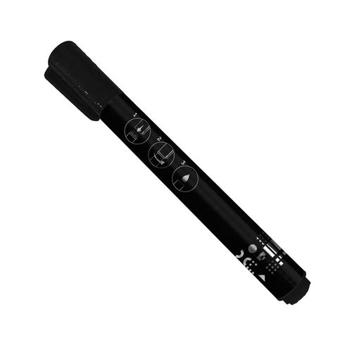 Pincel Marcador Permanente Recarregável Tinta Preto Caixa c/ 12 Unidade Keep - MR042