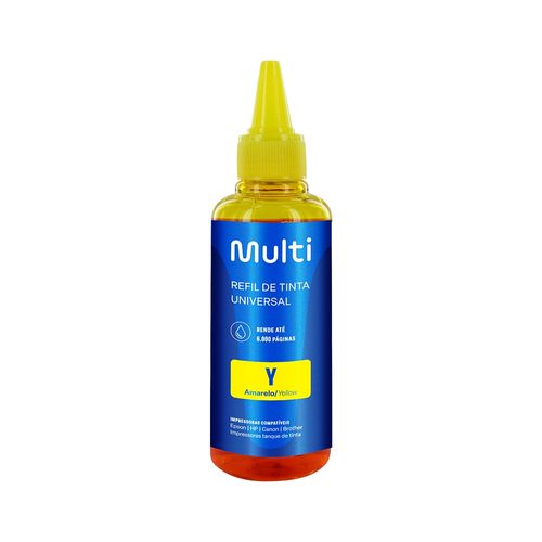 Refil de Tinta Compatível Universal Para EPSON HP CANON 100ml Amarelo - RF020