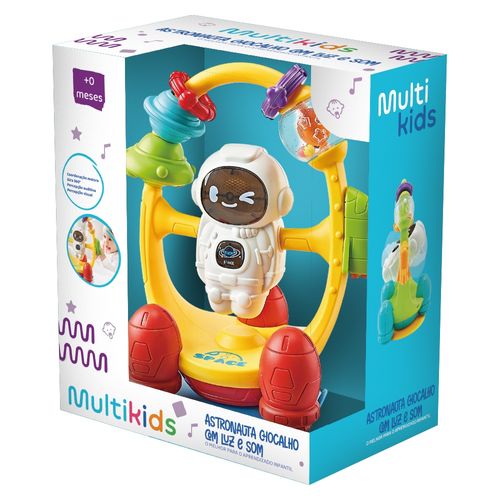Astronauta Chocalho com Luz e Som Primeira Infância Multikids  - BR2169