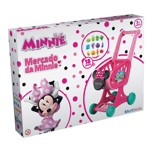 Mini Carrinho de Compras da Minnie com Acessórios Multikids - BR2191