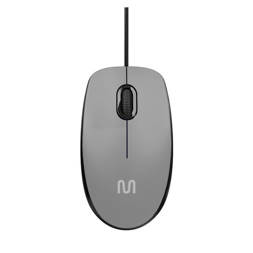 Mouse Com Fio MF400 Clique Silencioso Conexão USB 1200dpi Cabo de 180cm 3 Botões Cinza Multilaser - MO387OUT [Reembalado]