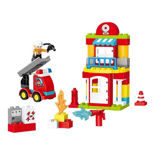 Blocos Criativos Estação de Bombeiros 53 Peças Multikids - BR2251