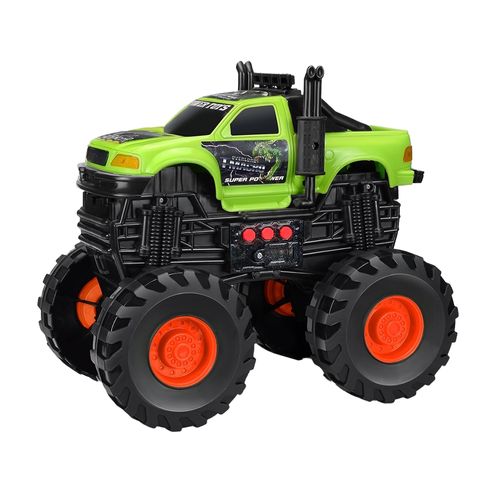 Carro Monster Truck de Brinquedo Com Som e Fricção Crush Verde Multikids - Br2234