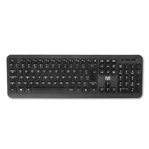 Teclado sem Fio Côncavo Conexão 2.4ghz USB 13 Teclas Multimídia Preto Multi (Multilaser) - TC297