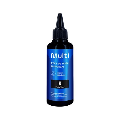 Refil de Tinta Compatível Universal Para Epson HP Canon 100ml Preto - RF017