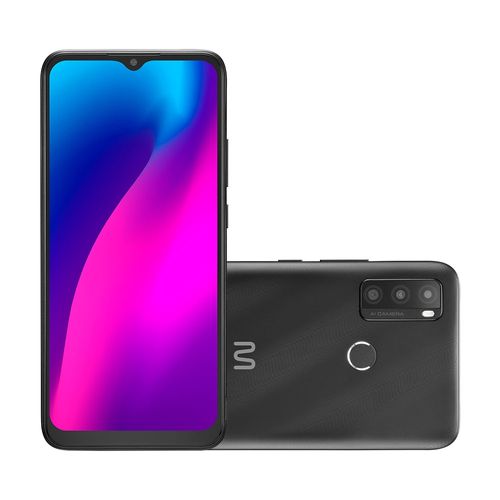 Smartphone Multilaser G Max 2 4G 64GB 6.5 pol. Dual Chip 2GB RAM Câmera Tripla 8MP + 5MP Android 11 Preto - P9168