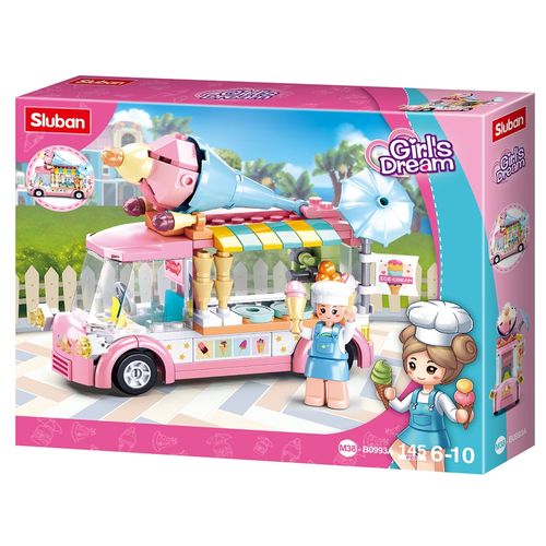 Blocos de Montar Carrinho de Sorvete Cubic 145 Pcs Multikids - BR2279
