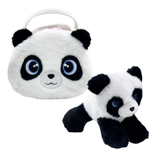 Pelúcia Cutie Handbags Panda Deluxe Bolsa e Pelúcia Multikids - BR2221