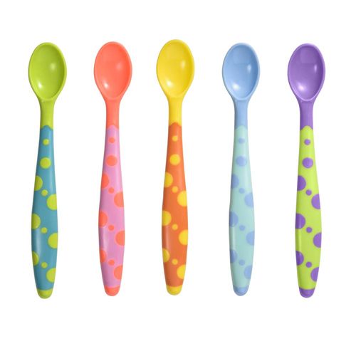 Kit Cinco Colheres Nhac Nhac Multicolor Multikids Baby - BB1111