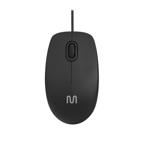 Mouse Com Fio MF400 Conexão USB 1200dpi Cabo de 180cm 3 Botões Clique Silencioso Preto Multilaser - MO386