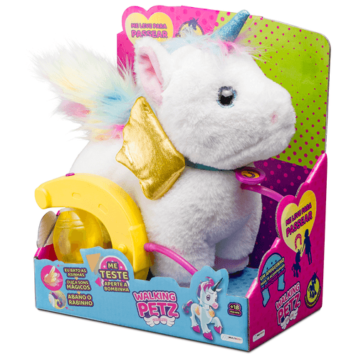 Walking Petz Unicórnio Com Som Multikids - BR1196