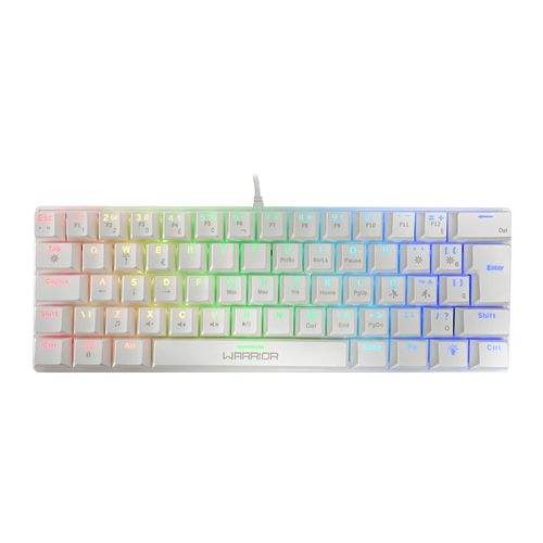 Teclado Gamer Mecânico Royal Precision, Blue Switch, ABNT2, RGB Branco Warrior - TC311