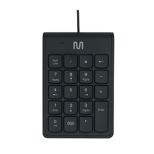Teclado Numérico com Fio USB até 120cm c/ Tecla 000 Preto Multi (Multilaser) - TC227