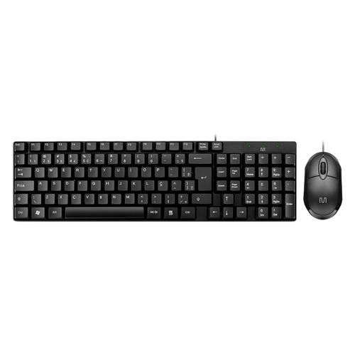 Teclado e Mouse com Fio Usb Cabo De 120cm 1200dpi Teclas Chocolate Multi (Multilaser) - TC309