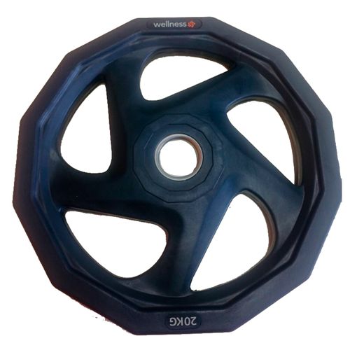 Anilha Olímpica Rubber 5 Furos De 20Kg - WK011