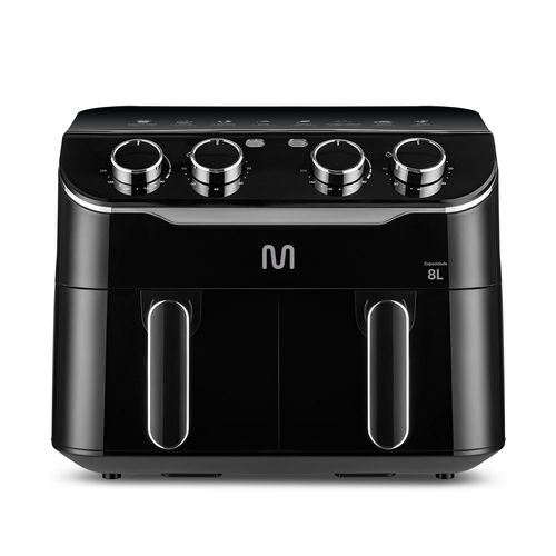 Air Fryer Multi 8L com 2 Gavetas 1800w 127v Preta - GO233